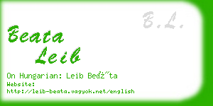 beata leib business card